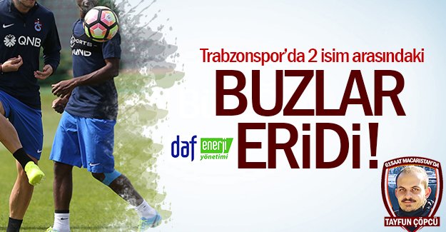 Trabzonspor'da iki futbolcu arasındaki buzlar eridi