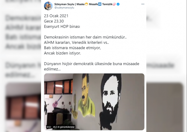 İçişleri Bakanı Soylu'dan Esenyurt HDP binasına operasyon açıklaması!