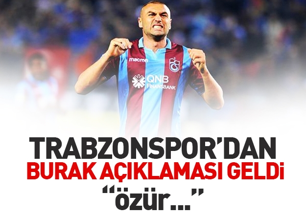 Trabzonspor'dan Burak YÄ±lmaz aÃ§Ä±klamasÄ±