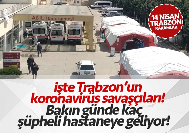 Trabzon'da koronavirüs vaka ve ölüm sayısı! Bakın günde kaç şüpheli hastaneye geliyor (14 Nisan)