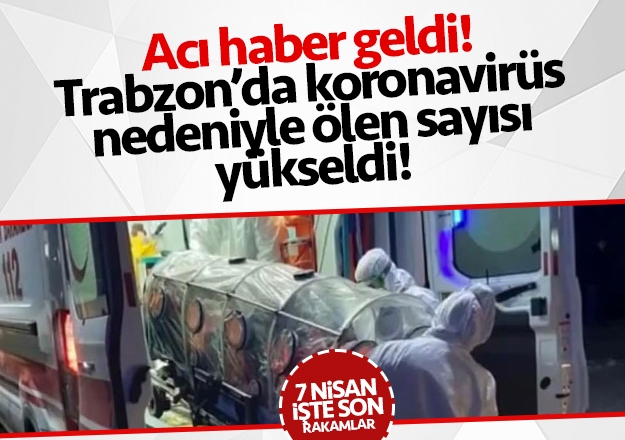 Acı haber geldİ! Trabzon'da koronavirüsten ölen sayısı yükseldi